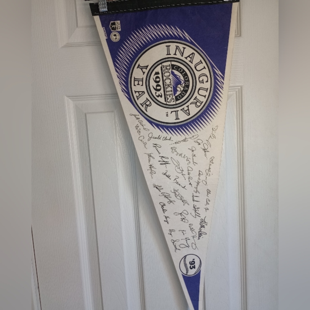 Vintage Colorado Rockies Inaugural Year Wall Pennant